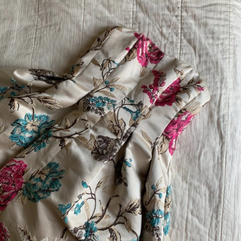 ASOS strapless floral midi dress